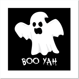 'Boo Yah' Funny Boo Halloween Posters and Art